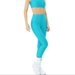 ALO High waist air lift legging, aqua